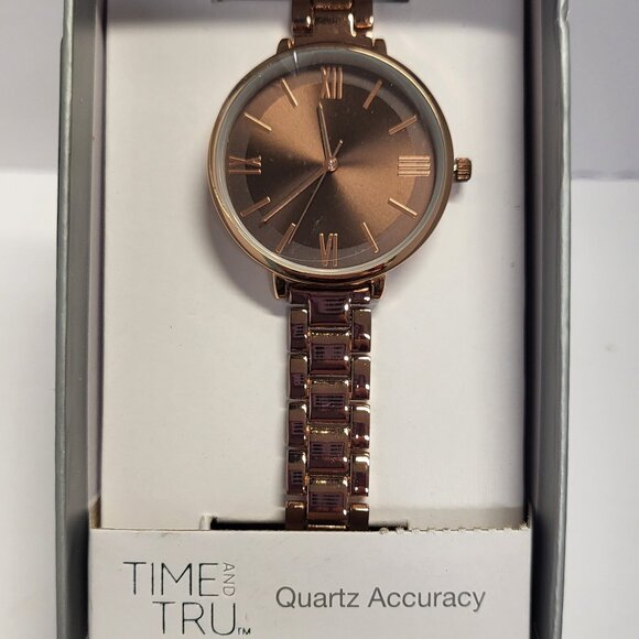 Time and tru Quartz Accuracy bronze watch New in box - Picture 2 of 3